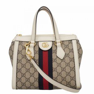 Gucci Ophidia handbag 547551 brown and white for women